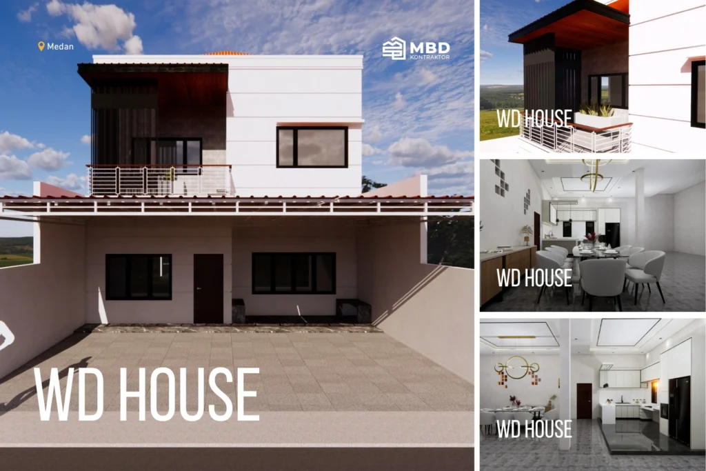 Desain 3D Fasad - WD House 1 Template Porto MBD Kontraktor 1