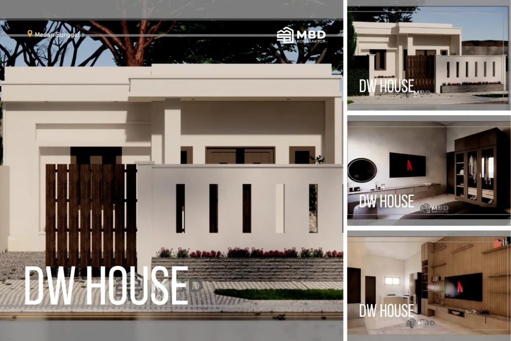 Desain 3D Fasad & Interior - DW House 1 Template Porto MBD Kontraktor