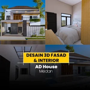 Desain 3D Fasad & Interior AD House