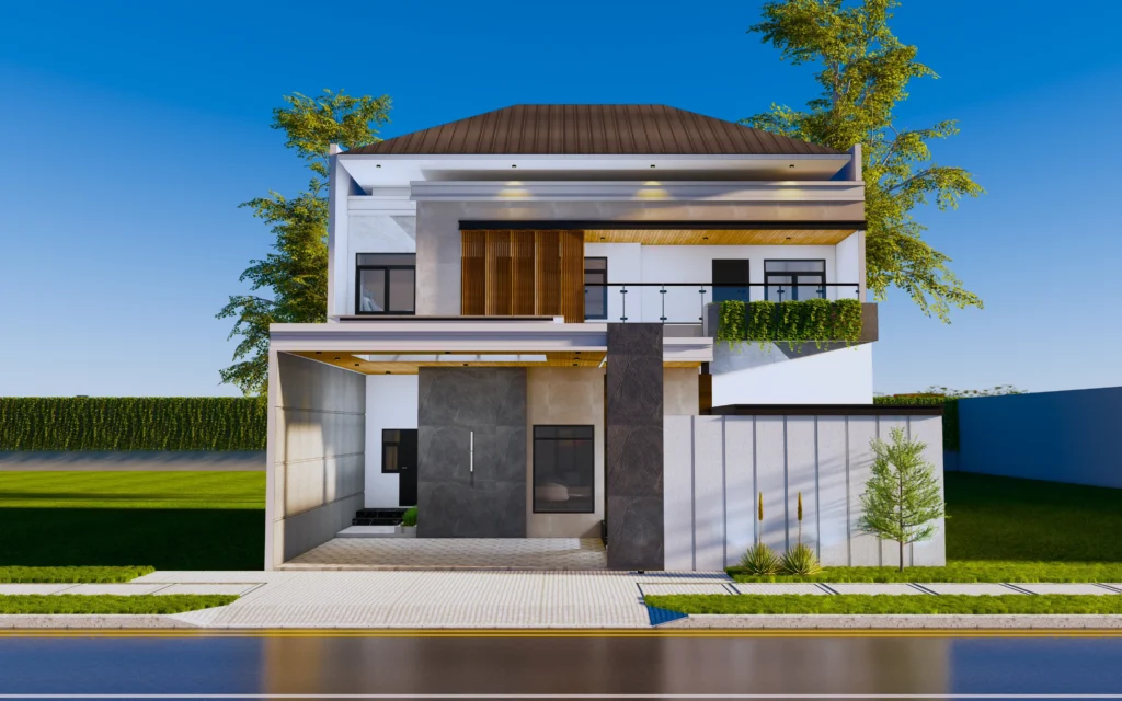 Desain 3D Fasad & Interior AD House