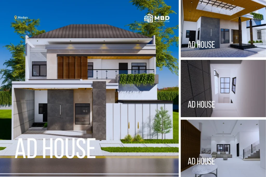 Desain 3D Fasad & Interior AD House