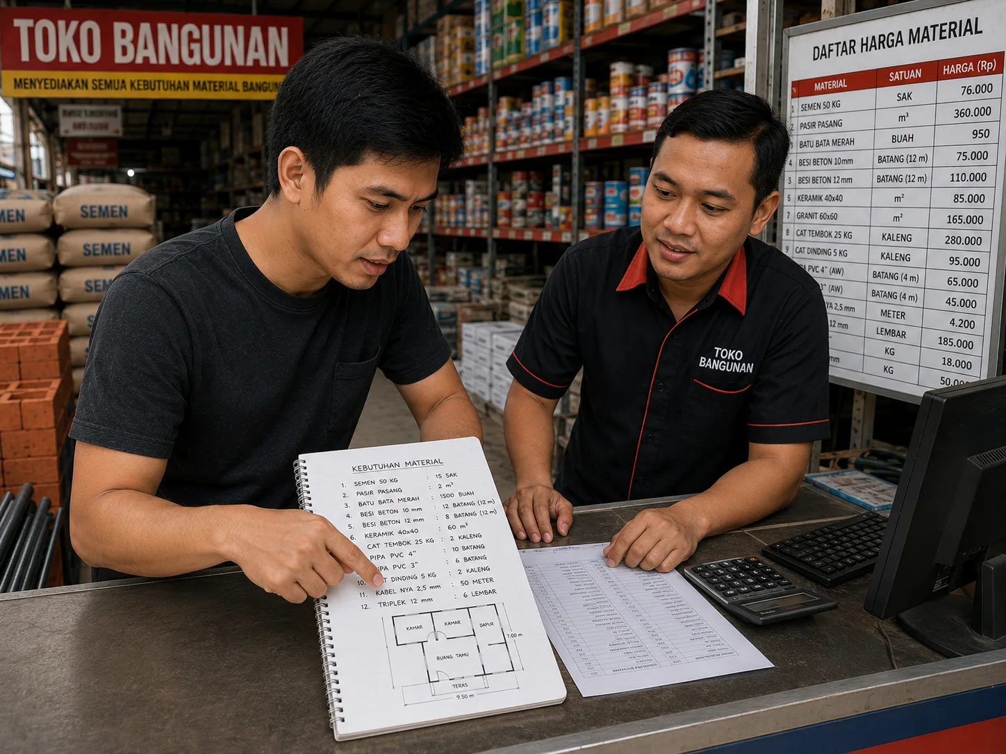 List Harga Material Bangunan Terbaru