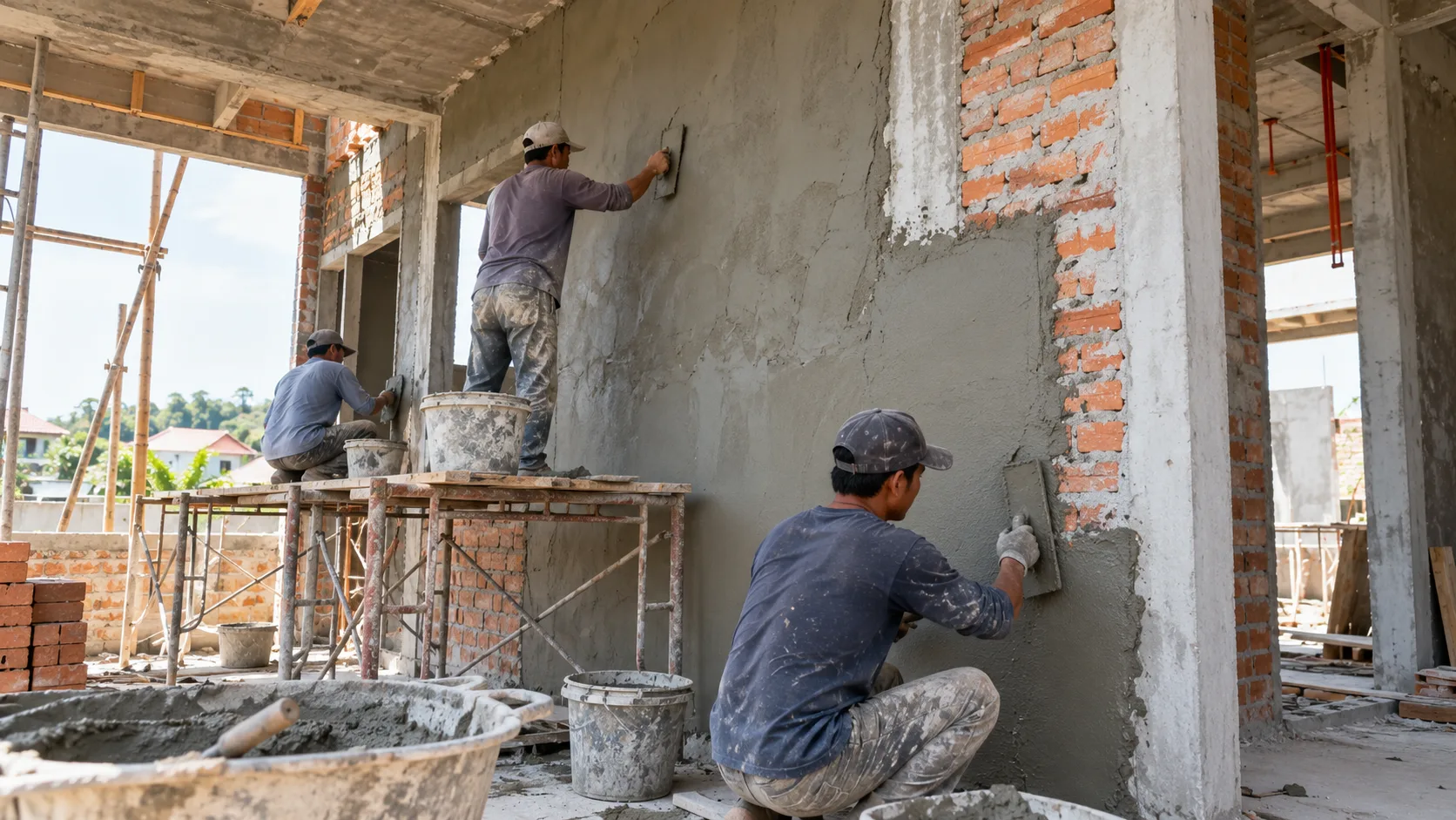 Tahapan Pekerjaan Dinding sampai Finishing